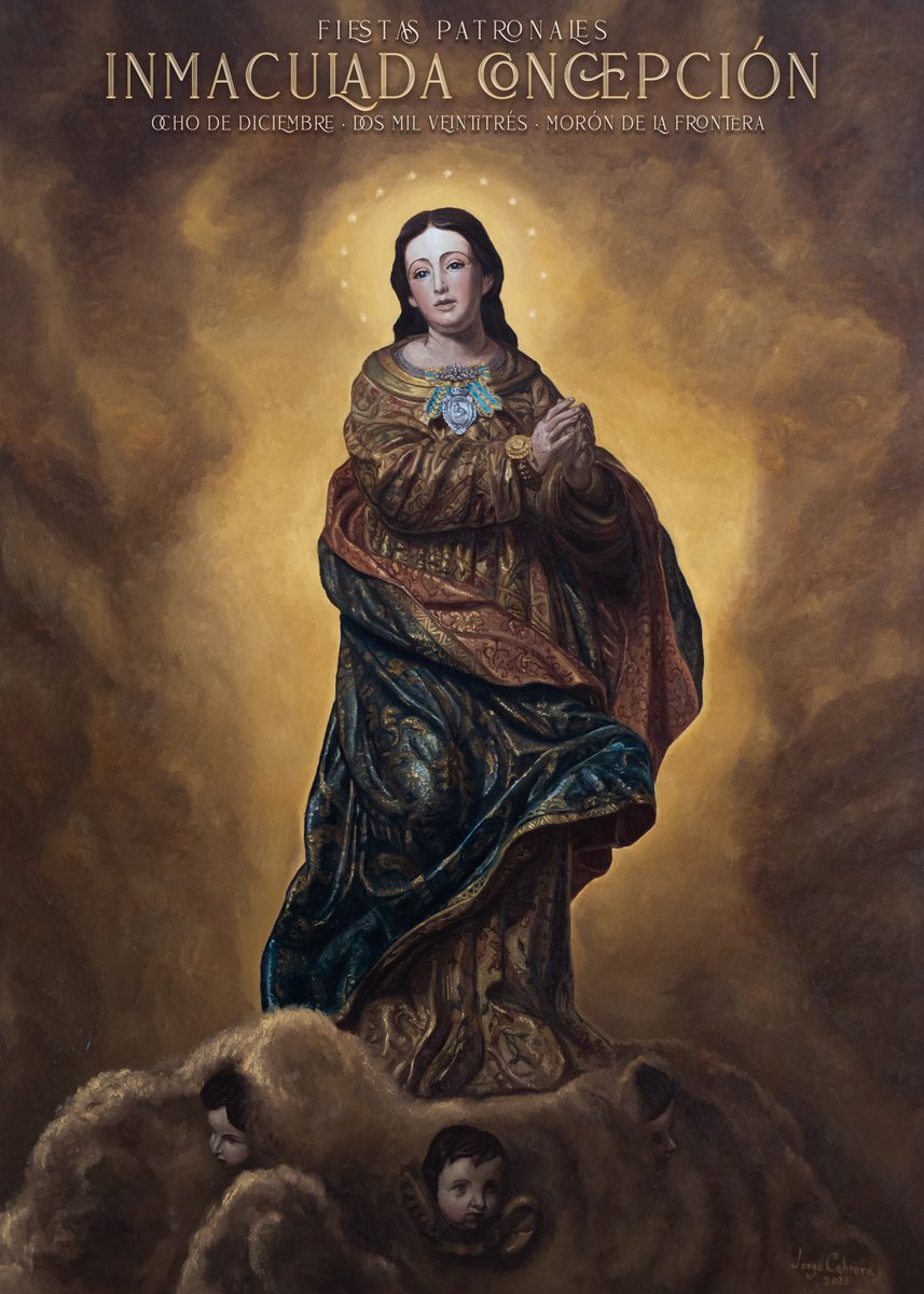 Cartel de las fiestas de la Inmaculada de Morón de la Frontera obra de Jorge Cabrera