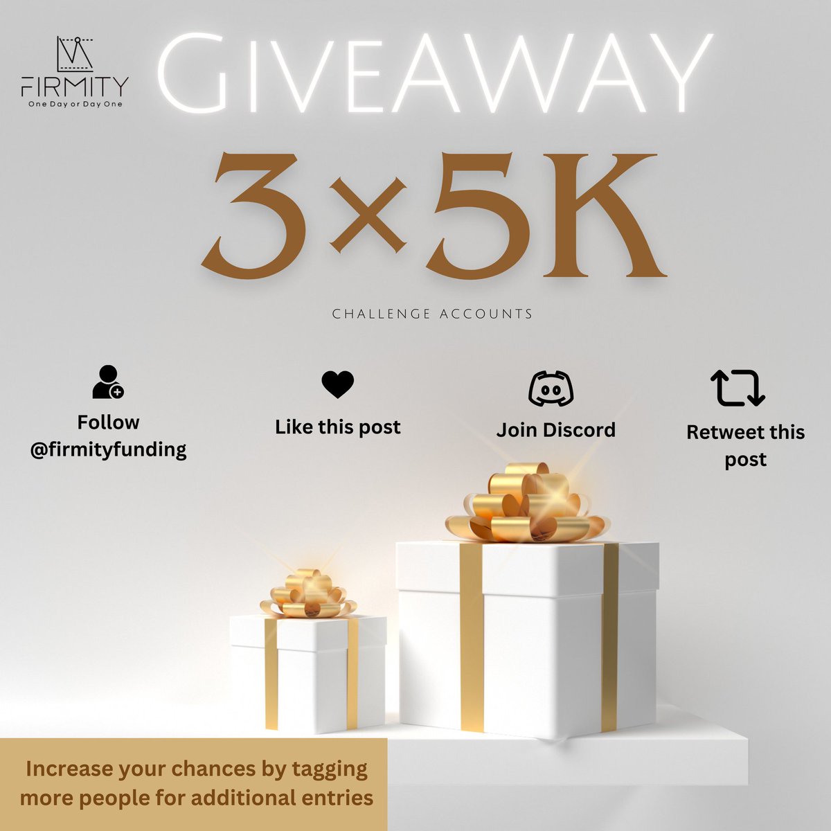 I'm doing it with a new #giveaway.  I am giving $5k fund accounts to 3 people.  What you need to do to win:

• Follow <a href="/TraderEren01/">Trader Eren 🇺🇲🇹🇷</a>, @McDuckFX, @Samuel_Firmity &amp; @FirmityFunding
• Like &amp; Rt
• Tag 3 friends

72h