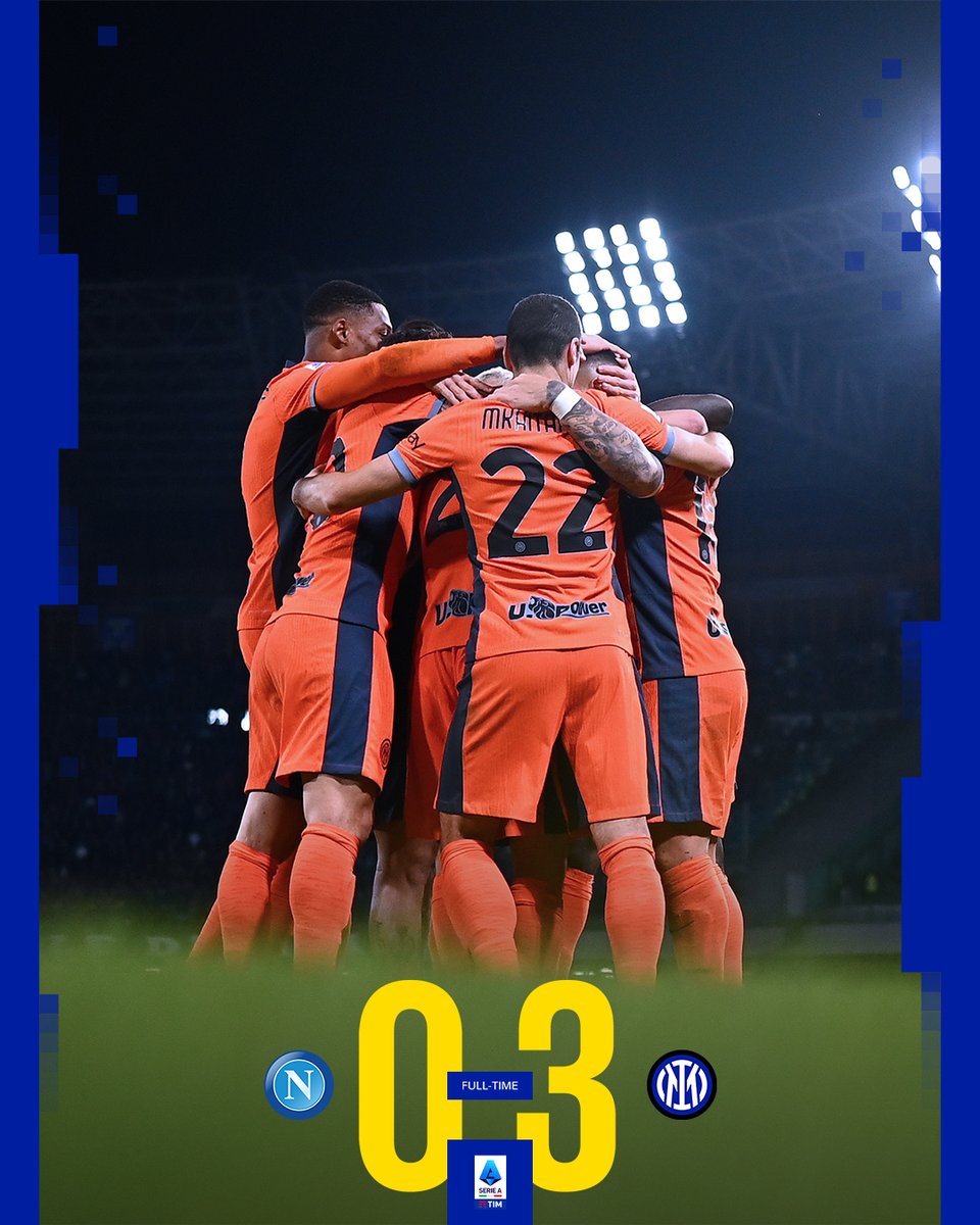 A HUGE 3⃣ POINTS! ⚽️⚽️⚽️

#ForzaInter #NapoliInter