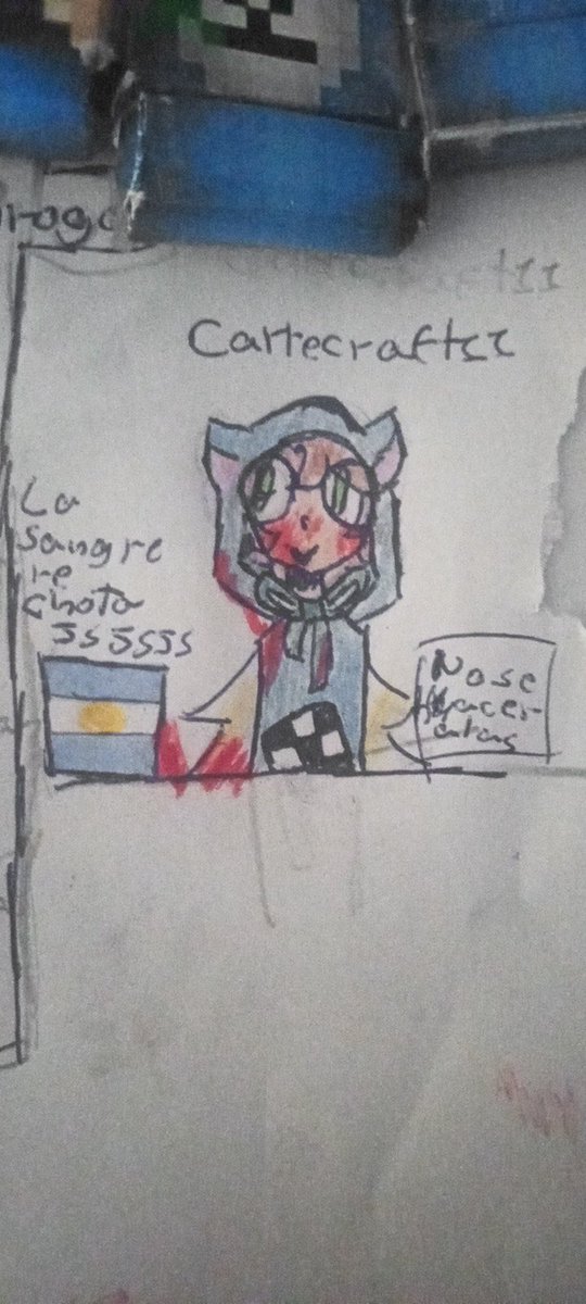 Sukinxprl1's tweet photo. Quedó terrible la wea SJAJ, solo le añadió la sangre porq estaba poniendo algo con el rojo y me salió mal, tonse se me ocurrió ponerle sangre.

No se hacer alas, y, tremendo el Carrecraft11. https://t.co/lhIxayUyxI