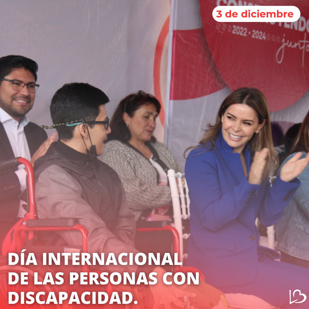 En este #DíaInternacionalDeLaDiscapacidad, reafirmo mi compromiso de continuar impulsando acciones en favor de la sensibilización, la tolerancia y la no discriminación. Sigamos luchando por construir una sociedad mucho más justa e incluyente.