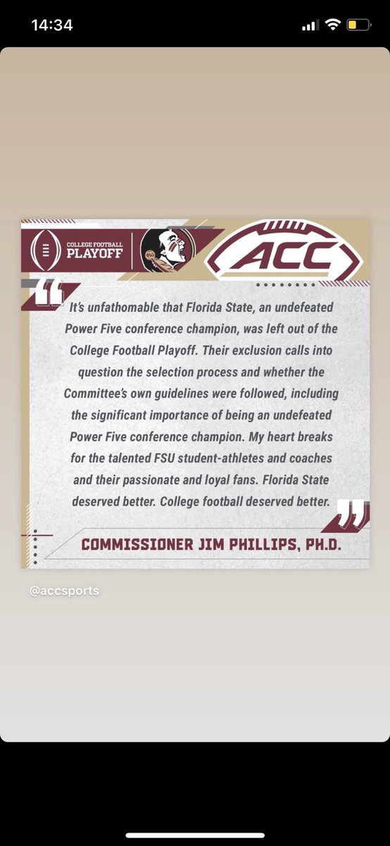 AboveAndBeBlond's tweet photo. My heart breaks for the effort and dedication the Noles put in for this to happen. This is an absolute Travis-ty and I’m protesting https://t.co/uTXrDOmMgA