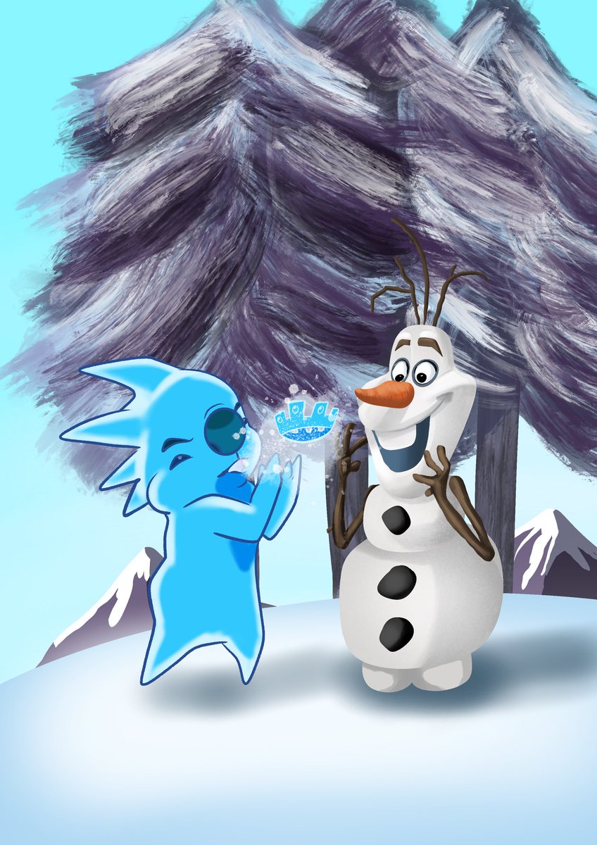Tomjarobz93's tweet photo. #Disneycember 2023 prompt 03, featuring Olaf and Experiment 523 Slushy. #drawing #fanart #disneycember #illustration #Disney100 #olaf #frozen #experiment523 #slushy #liloandstitch @DisneyTVA @DisneyAnimation #arendelle #experiment #snow #procreate https://t.co/q2jOVCh5Xz