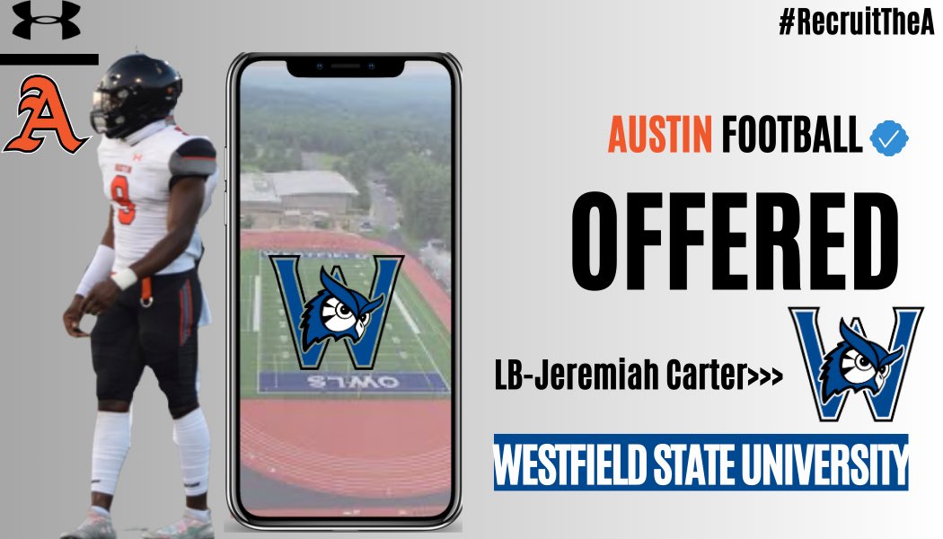 Congratulations to Jeremiah Carter on earning an OFFER from Westfield State University‼️<a href="/WSUOwlsFootball/">Westfield State Football</a> @CoachKMelanson