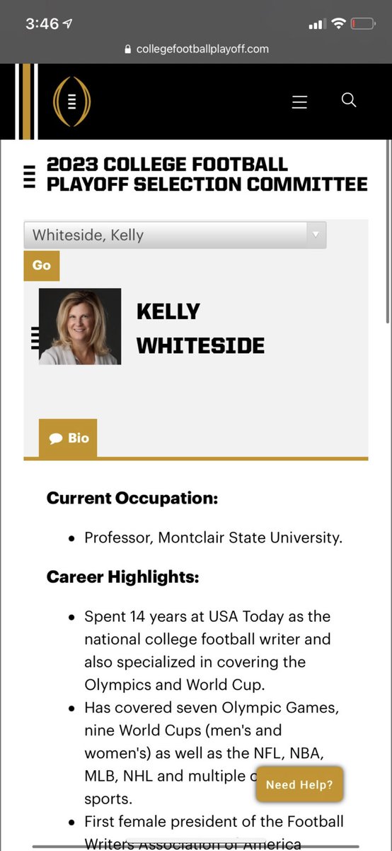 willyshep21's tweet photo. Kelly Whiteside (Professor at Montclair State University) woke up today and decided that FSU shouldn’t be in the playoffs https://t.co/4Bs8VP4hKU