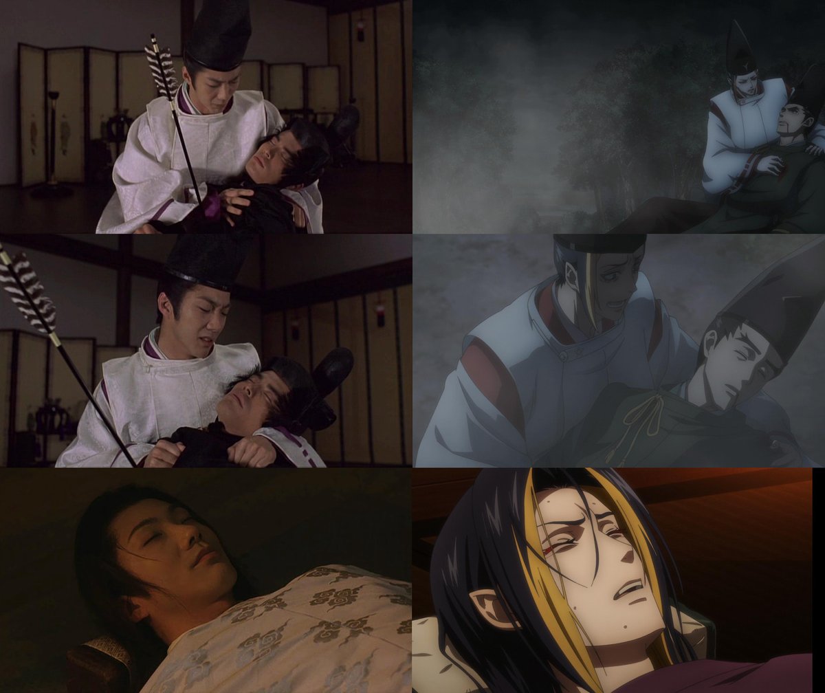 Mecha_Flower's tweet photo. I just had to make those anime and movie scene comparison screenshots🤭
(ep 7 and 10 spoiler alert!)
#Netflix #Onmyoji https://t.co/eoij8ZywUH
