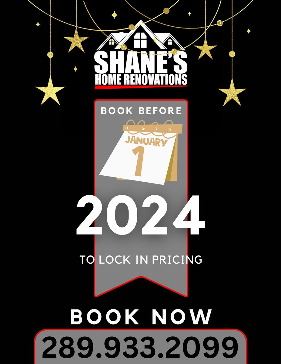 SHRrenovations's tweet image. Lock in your pricing before its too late!!  #pricingupdate #NewYear2024 #Construction #Entrepreneur #HamOnt #generalcontractor #interiorrenovation