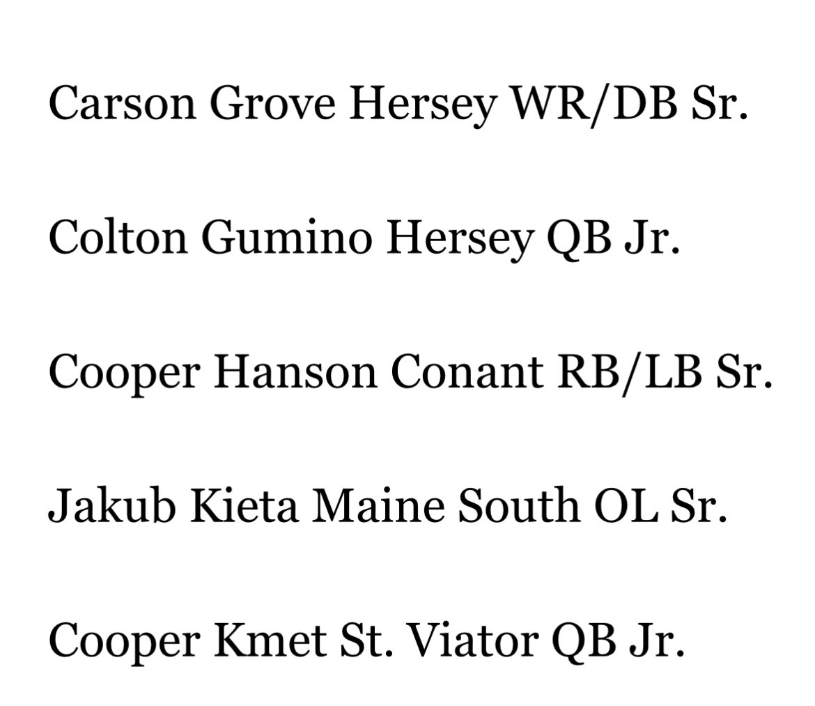CooperHanson20's tweet photo. Blessed to be named All Area!! 
@ConantFootball @conantathletics @grid_irons @EDGYTIM https://t.co/QAiD7COLhW