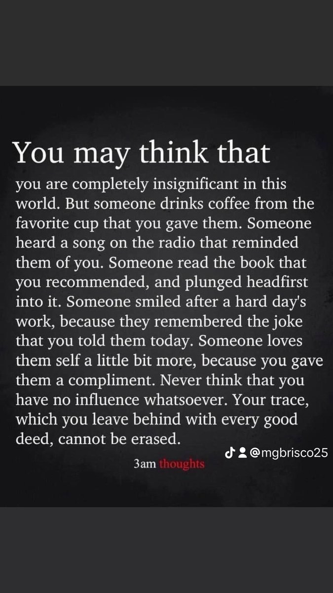 I love this so much!  You have influence!  Don’t forget it!