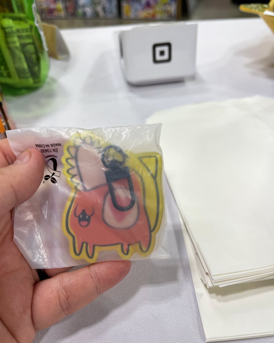 MintiMeli's tweet photo. Hey GalaxyCon Columbus! If you purchased a few charms, including this pochita charm, please message me as it got missed and I wanna get them to you!! https://t.co/jAIDGqOXZ0