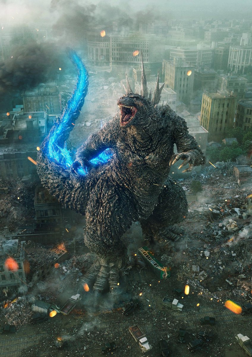 FBresky's tweet photo. Japan, devastated by the war, now faces a new threat bringing the country into the ‘minus.’

#GodzillaMinusOne soon to be a new classic for sure!  It's a sincere epic with touching personal stakes and sweeping spectacles.

#storytelling #atomicbreath https://t.co/NbxW8vltyh
