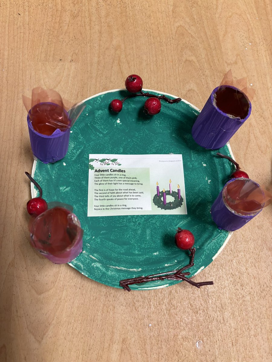 MaryTeach3's tweet photo. @NicholasFerroni @booksmiles1 The berries on our Advent wreaths this year come from the cemetery where my parents rest. I collected them from the bins after the cemetery asked people to dispose of their Christmas memorials. I will take anything if I think I can use it for my student’s learning. https://t.co/yffTSNeMvP