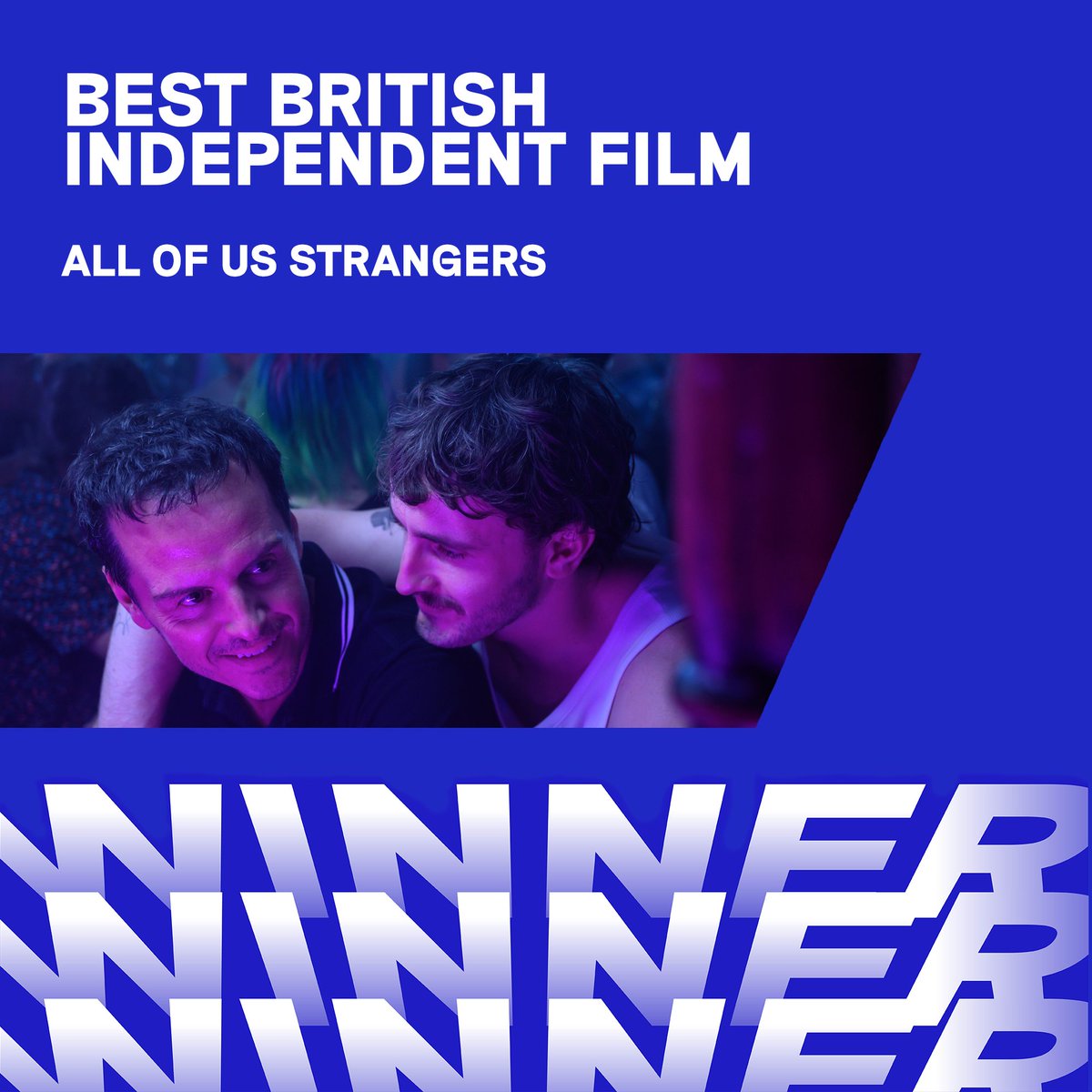 BIFA_film's tweet photo. The #BIFA2023 award for Best British Independent Film goes to ...
All of Us Strangers
(Andrew Haigh, Graham Broadbent, Pete Czernin, Sarah Harvey)
For the full list of winners, check out https://t.co/f9BestXXsX https://t.co/I1d5R5cVyH