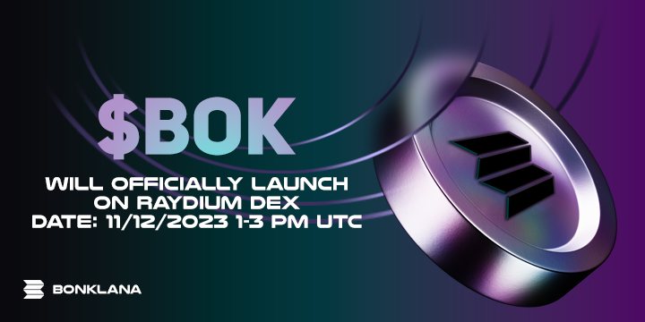 SHIBONKSOL's tweet photo. BONKLANA $BOK OFFICIAL LAUNCH! 🚀
Wen? Mon 11th December 1-3PM UTC! 🕐
Where? @RaydiumProtocol @solana 
Official CA: 88tmABf1s3A6jbLD2yLR1tgbGjz68fz3EDrbeSB1JPPc

Want a free $BOK airdrop?
1⃣Like, Comment, Bookmark & RT this tweet! 🔄
2⃣Follow @SHIBONKSOL @Bonklana 🔔
3⃣Comment your $SOL wallet address below 👇