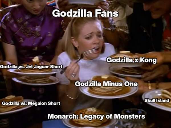 MenAmongMonster's tweet photo. It's good to be a #Godzilla fan, but is it too much all at once? 🤯 https://t.co/jWmywUP6i3
