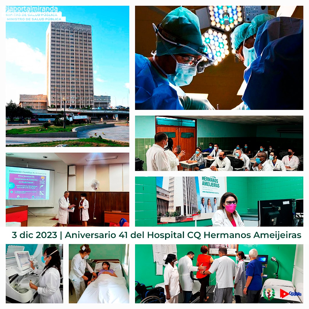 Hoy celebramos el 41 aniversario del <a href="/HCQ_Ameijeiras/">Hospital_Hermanos_Ameijeiras</a> en Cuba. Un centro de excelencia en investigación, docencia y atención médica. Felicitamos al colectivo por su destacado desempeño en estas cuatro décadas. ¡Felicidades, ustedes son un pilar fundamental en el sistema de salud!