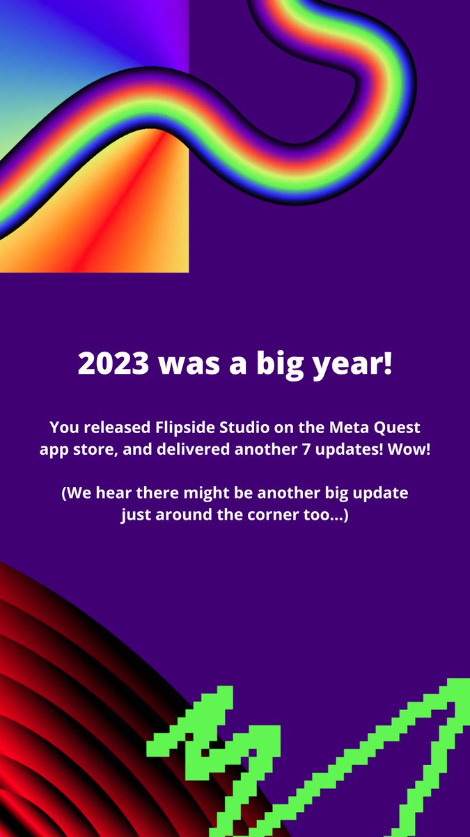 flipsidexr's tweet photo. Spotify Wrapped really hit home this year… 😉
#MadeInFlipside #FlipsideStudio #SpotifyWrapped #VR #VirtualReality https://t.co/pTOrArtya7