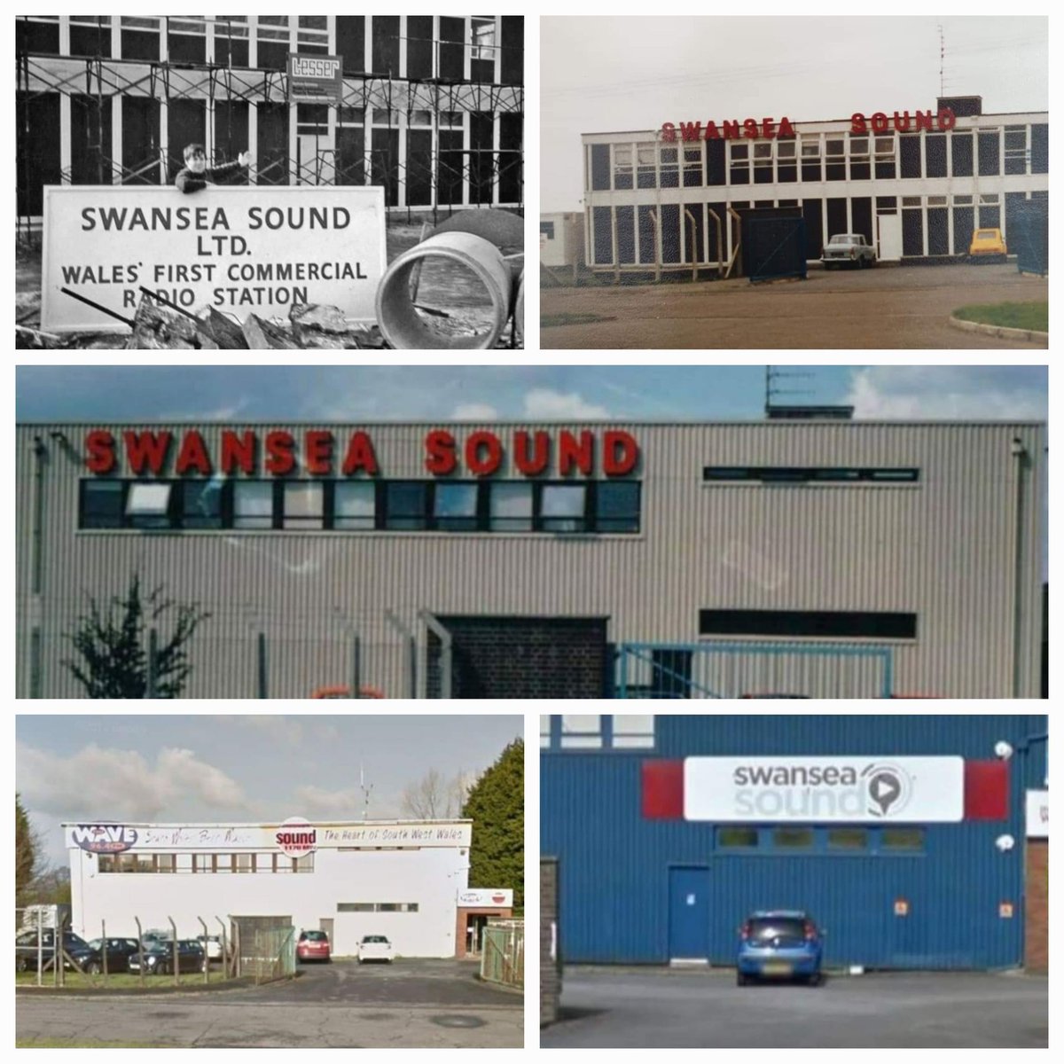 #Swansea Sound was the first #ILR to construct its own studios.Opened  30/9/74 the building closed for the last time 1/12/23 ending over 49 years of broadcasting history. The longest continuously used ILR studios in the UK. Here's some pictures through the decades ❤️