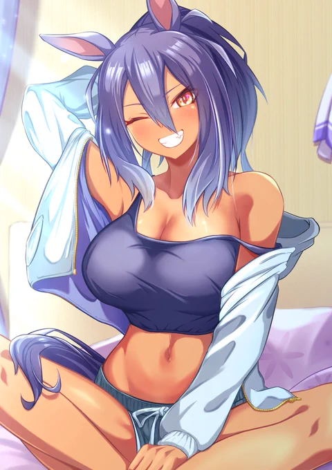 おはよう!よく眠れたかい?#ウマ娘#ヒシアマゾン 