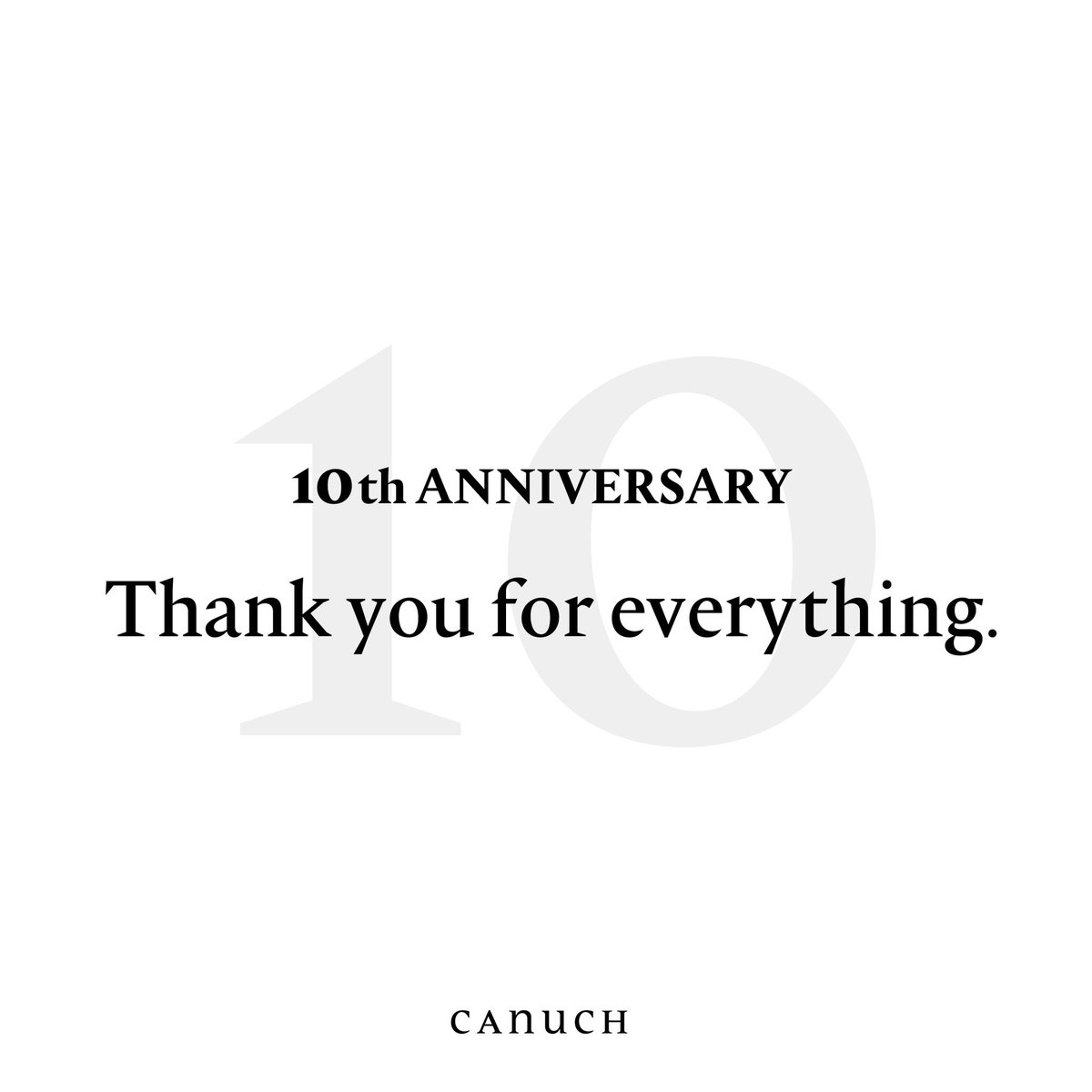 CANUCH_Inc's tweet photo. 10th Anniversary.
2013.12.03 - 2023.12.03 https://t.co/qrgQQUbXc6