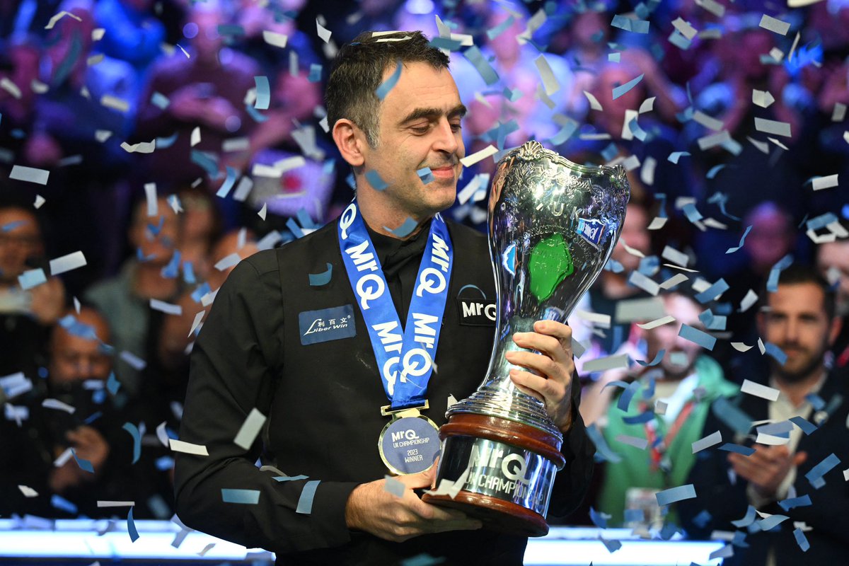 Ronnie O'Sullivan, Birleşik Krallık Şampiyonası'nı kazanan en genç ve en yaşlı oyuncu oldu. 🚀🐐

🏆 1993
🏆 1997
🏆 2001
🏆 2007
🏆 2014
🏆 2017
🏆 2018
🏆 2023

#UKChampionship