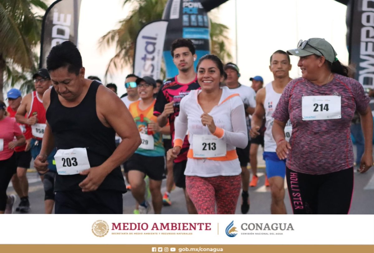 ConaguaCampeche's tweet photo. Con gran éxito y como parte de las acciones del programa federalizado EOO5 #CulturaDelAgua, la #Conagua y el #SMAPAC llevaron a cabo la "Carrera del #Agua 2023" https://t.co/pPPe6BZmes