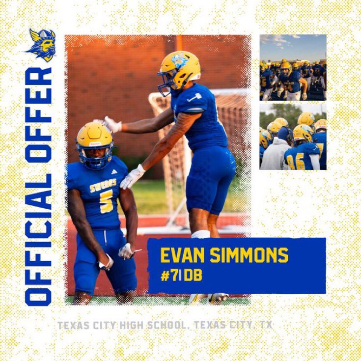 Evan Simmons (@evan_simmons1) on Twitter photo I’d like to thank <a href="/ForeverTrevin/">Coach Chandler</a> for my second offer to continue my academic and athletic career <a href="/BethanySwedes/">Bethany Swedes</a>
<a href="/DAB_CoachB/">DAB_ CoachB</a> <a href="/TCNextUp/">Joe Byrd</a> <a href="/HitmanHinton6/">D'Vonta Hinton</a> <a href="/ShoneEvans/">Shone</a> I’d like to thank <a href="/ForeverTrevin/">Coach Chandler</a> for my second offer to continue my academic and athletic career <a href="/BethanySwedes/">Bethany Swedes</a>
<a href="/DAB_CoachB/">DAB_ CoachB</a> <a href="/TCNextUp/">Joe Byrd</a> <a href="/HitmanHinton6/">D'Vonta Hinton</a> <a href="/ShoneEvans/">Shone</a>