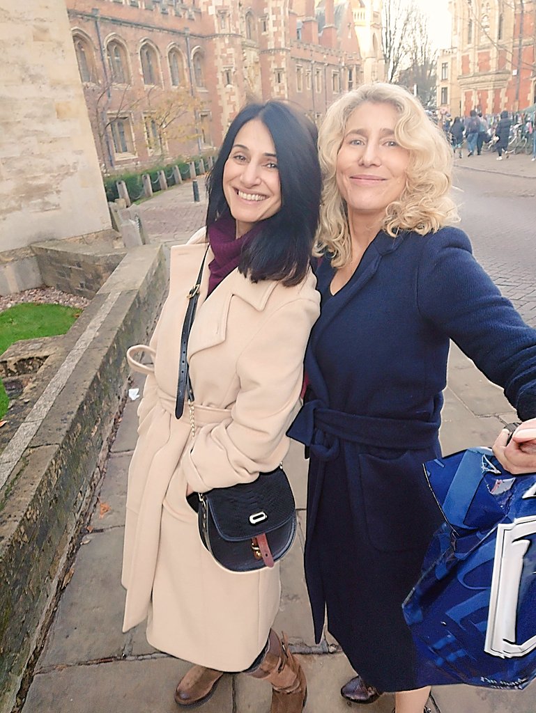 Wonderful visit to Trinity College, Cambridge to see the Fellow Commoner in the Creative Arts, the exceptional poet/human rights lawyer/essayist & novelist @arshi_mona.