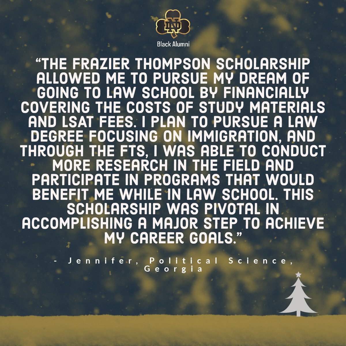 🌆 Education is the cornerstone of building brighter futures. Help us provide that cornerstone to our students at Notre Dame. Make an impact by supporting the Frazier Thompson Scholarship.

giveto.nd.edu/give?fund_id=1…