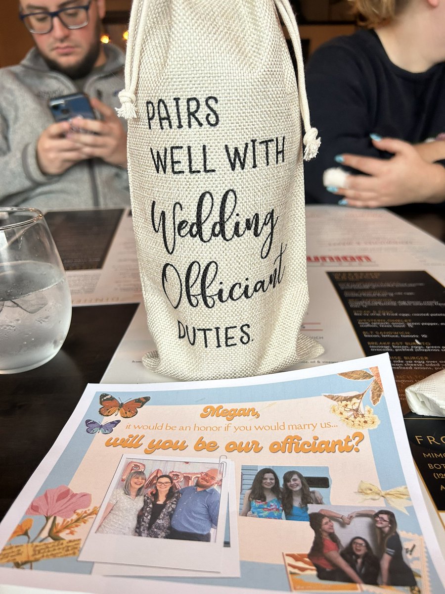 I got so excited when <a href="/toriquack/">tori 💫 (she/her)</a> asked me to officiate her wedding I accidentally text my mom with no context that Tori asked me to marry her 😂