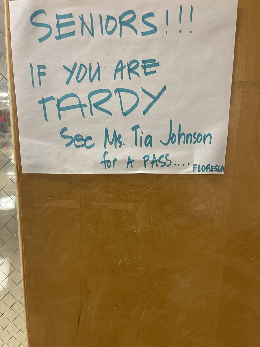 When you ain’t playing with the class of 24 and their senior attendance antics!