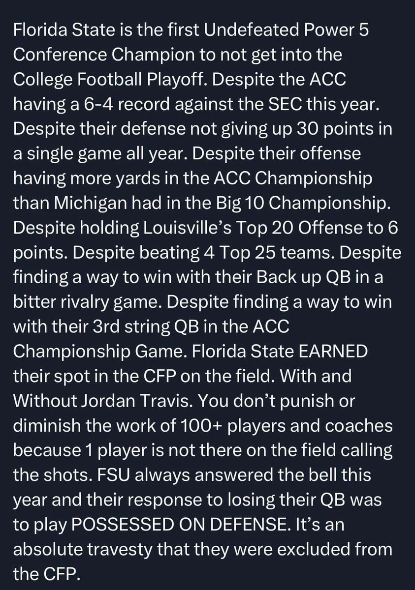 #espn #CFPCommittee #CFP2023 #CollegeFootballPlayoff #cfpcommitteeistrash #nocreditability #FSUFootball