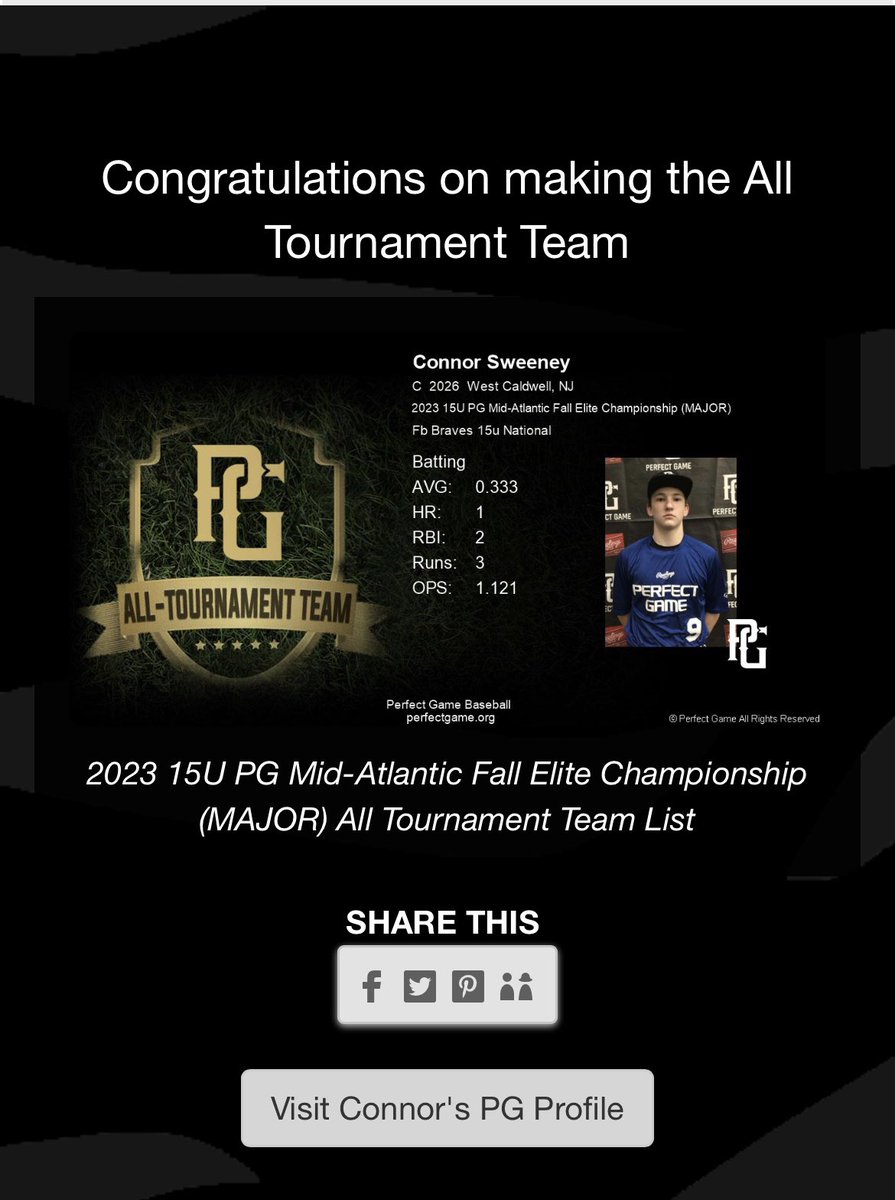 All tourney team from the fall