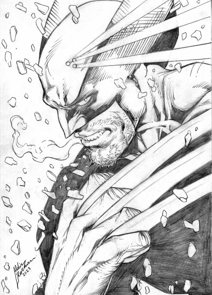 Predator VS Wolverine art by Aldir Rocha #predatorvswolverine #PREDATOR #jameslogan #Wolverine #xmen #wolverinevspredator #comics #marvelcomics #gibi #artwork #drawwork #drawing #arte #desenho #bandadesenhada #gibi #hq #loganwolverine