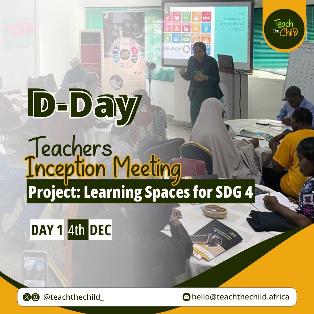 Our big day is finally here! Today, we will be hosting 15 teachers across 3 different schools selected for the project, Learning Spaces for SDG 4 in partnership with @crossingborders and @CISUdk #TeachtheChild #LearningSpaces4SDG4 #TaRL #TeachingAtTheRightLevel #Africa #SDG4