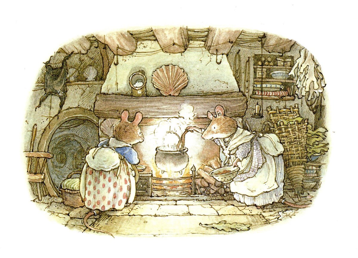 emjanerothwell's tweet photo. Some cozy therapy warmth from the world of Brambly Hedge for your Sunday ♥️

(By the late Jill Barklem) https://t.co/Yas8poWE2p