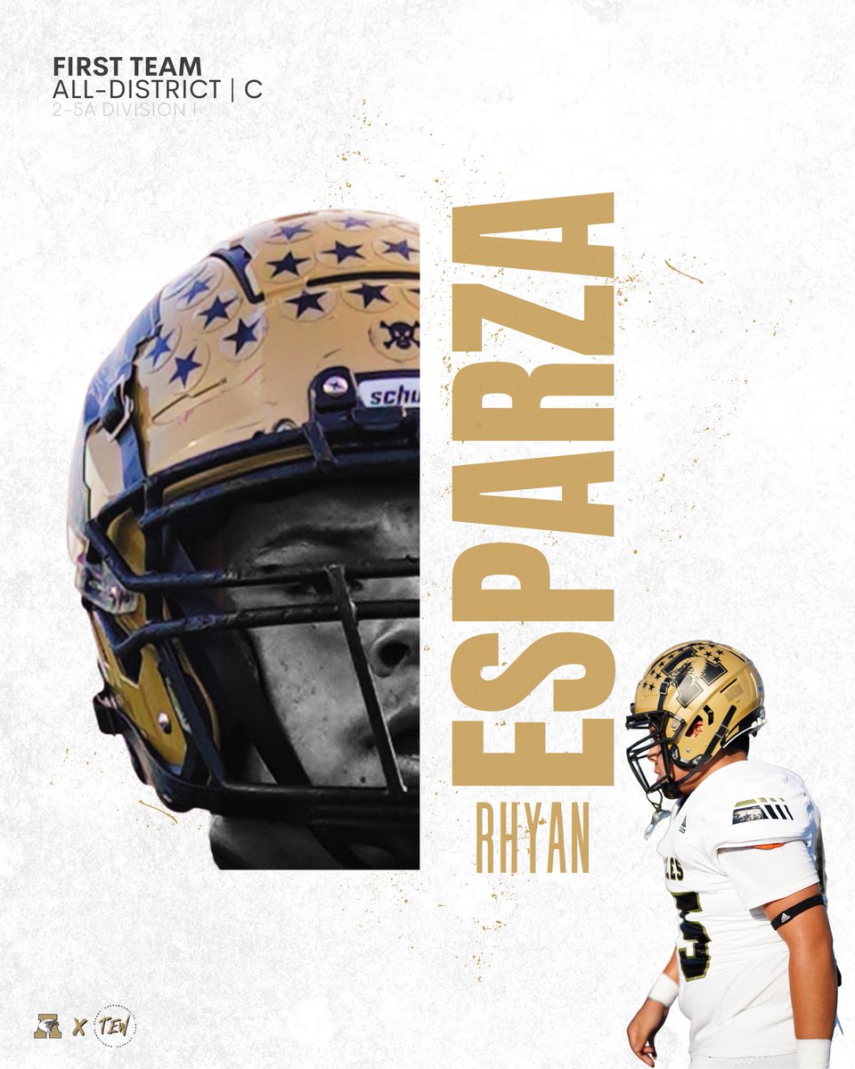 2023 District 2-5A

First Team All-District

Rhyan Esparza | C | 55

#BetterNeverRests🚫 | #TEW