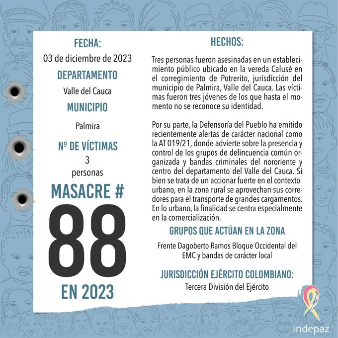 Colombianos, la gravedad de lo que ocurre no se soluciona únicamente gritándole en los estadios: Fuera Petro. Debemos consolidar bloques de oposición seria, con la meta de evitar que este desastre se prolongue en el tiempo. De nuevo se repite seguidilla de masacres en un fin de