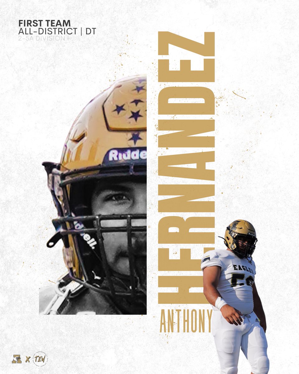 2023 District 2-5A

First Team All-District

Anthony “Speedy” Hernandez | DT | 56

#BetterNeverRests🚫 | #TEW