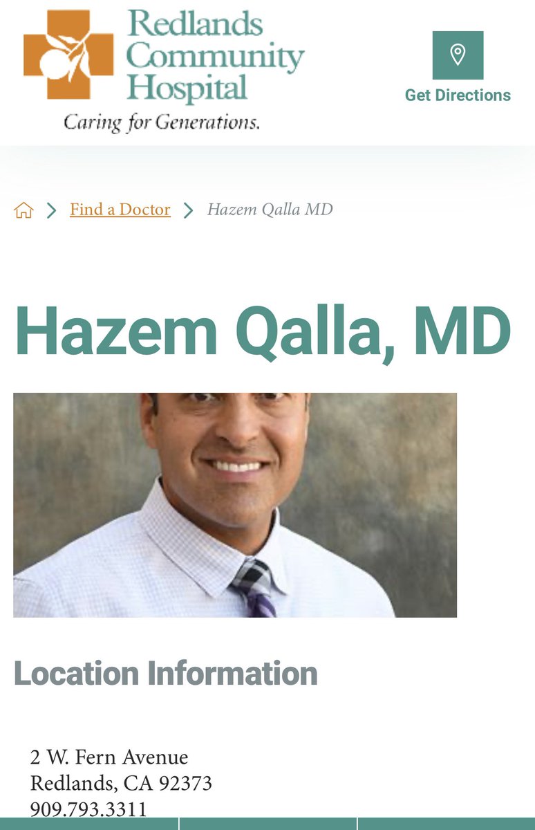 It appears Dr. Hazem Qalla is employed with Redlands Community Hospital in Redlands, CA.

His employer deserves to know they are employing a physician who is a rape denier.