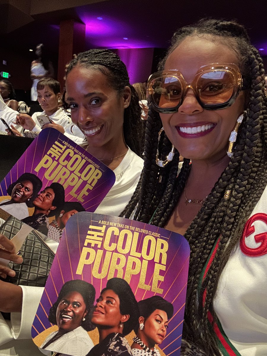 When @TheColorPurple hits theaters y’all better run to it!!!! OMG!! This pic was before, but after we were all cried out😂. It was amazing!!! @zainabjohnson ❤️