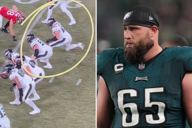 TheStarWeAre's tweet photo. #NFL Referees just keep getting it wrong in games involving the Philadelphia Eagles.  #SorryDre

BTW Lane Johnson is moving early on almost every snap.  Never called. 🟨

Let’s talk about it! 👇 https://t.co/eose1UaW1F
