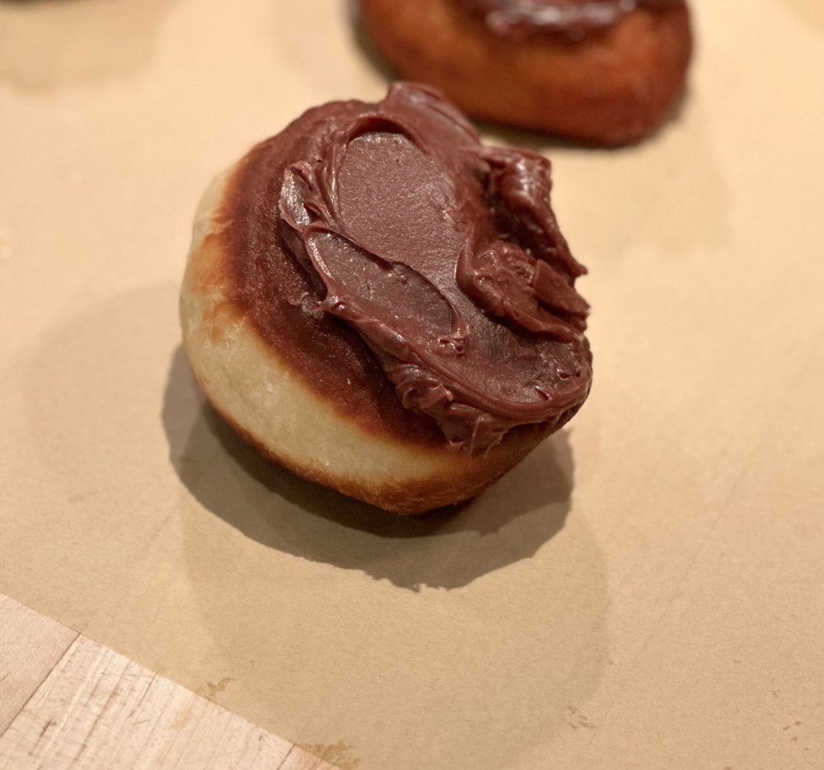 nighjonah's tweet photo. 🍩🍩Time to make the donuts…. #donut #bakingit #homebaker #dessert #bostoncream #chocolate #sunday #nyc #pastry #cooking @pdherron #surlatable https://t.co/koP76yOpxa