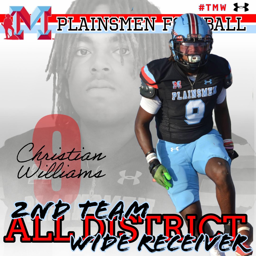 2023 District 2-5A

2nd Team Wide Receiver

9 Christian Williams WR

#RelentlessEffort #TMW