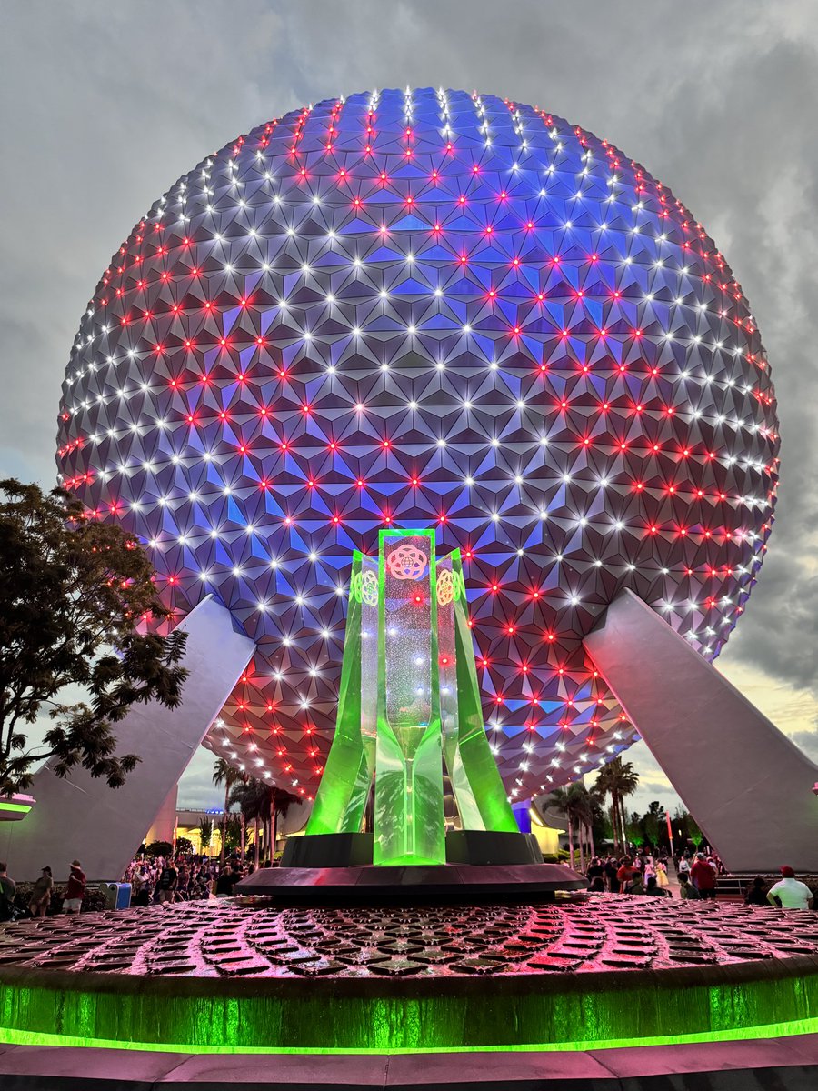 Lighting has now been synchronized to Spaceship Earth in World Celebration at Epcot #epcot #spaceshipearth