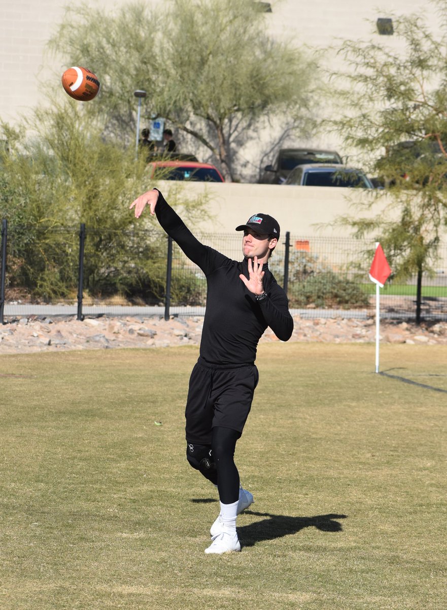 RBYowell2's tweet image. Somedays you gotta get the #LabWork in on your own!  Coaching, working, training schedules don't always align, but @imcamyowell still got that Sunday throwing session in!  The former @AuburnFootball/#TychyFalcons QB is preparing for a return to Europe in 2024. @JClay_15 @QB_Cav