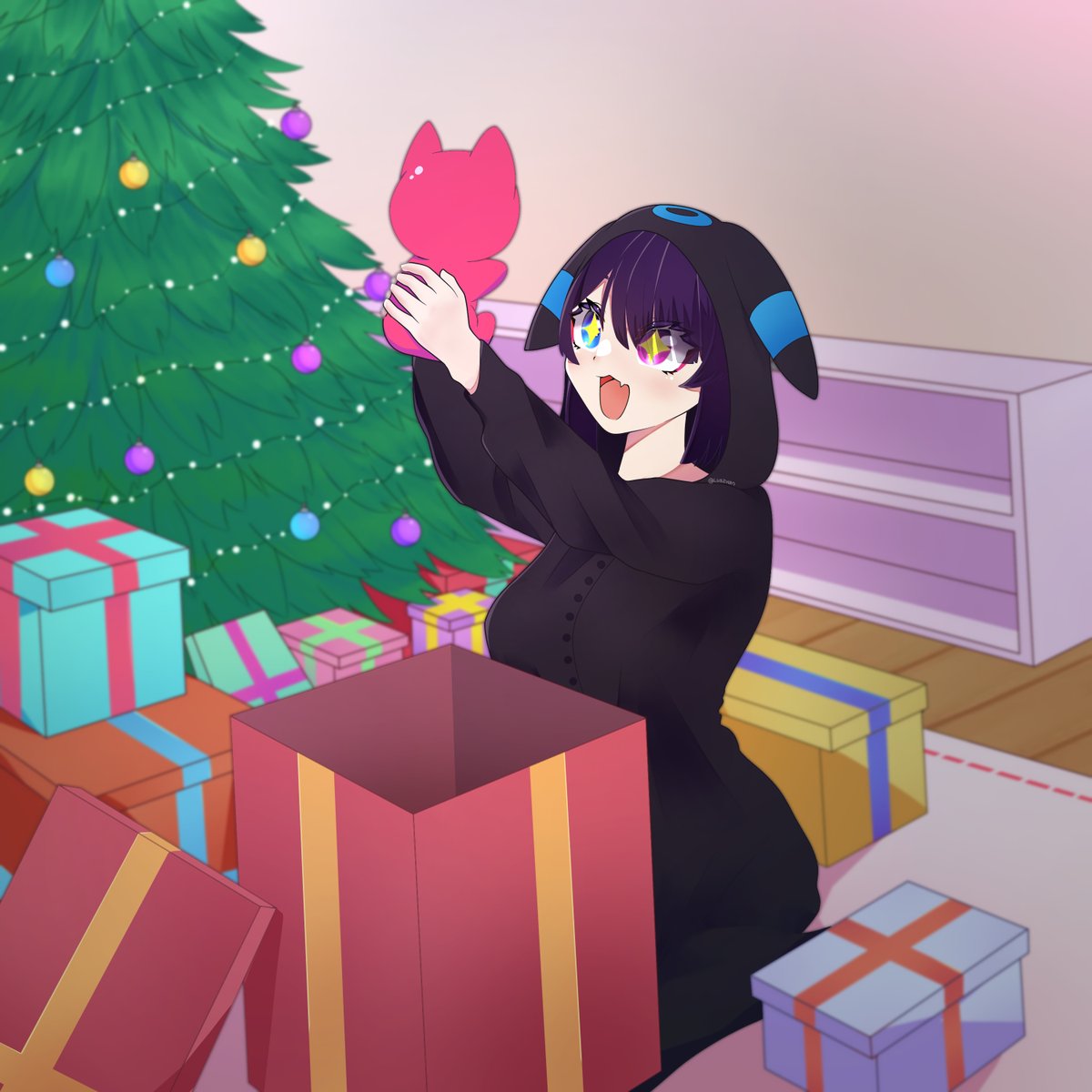 Luszvan's tweet photo. Comisión para @5hiira por navidad!🎄
#Vtubers #art #fanart https://t.co/1UmoMUr7wa