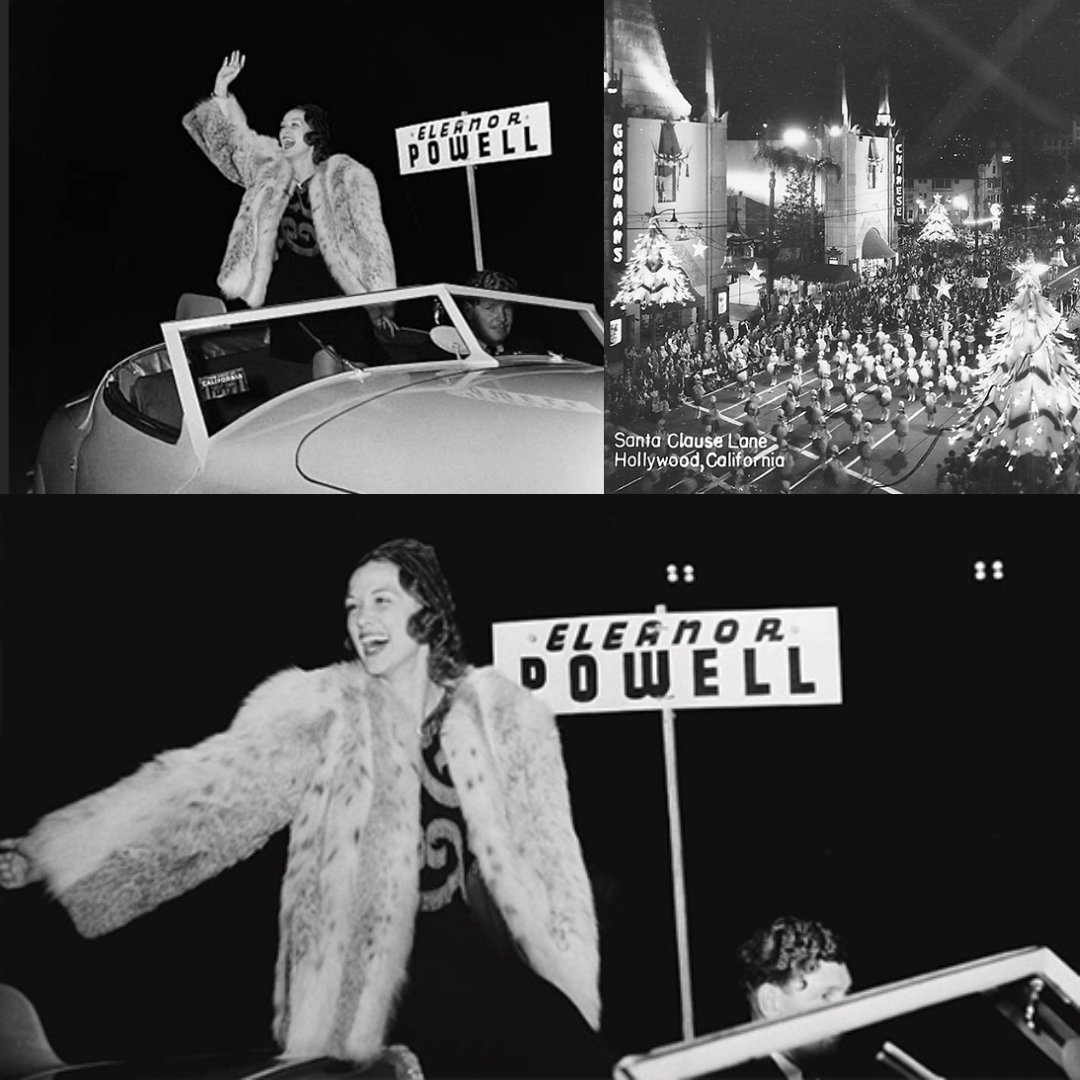 #EleanorPowell was clearly enjoying herself as she rode in an open convertible at the Santa Claus Lane Parade in 1940. Typically held the first Sunday after Thanksgiving, it was considered the opening of the Christmas shopping season. @PMBroussard @KentuckyPress #TCMParty