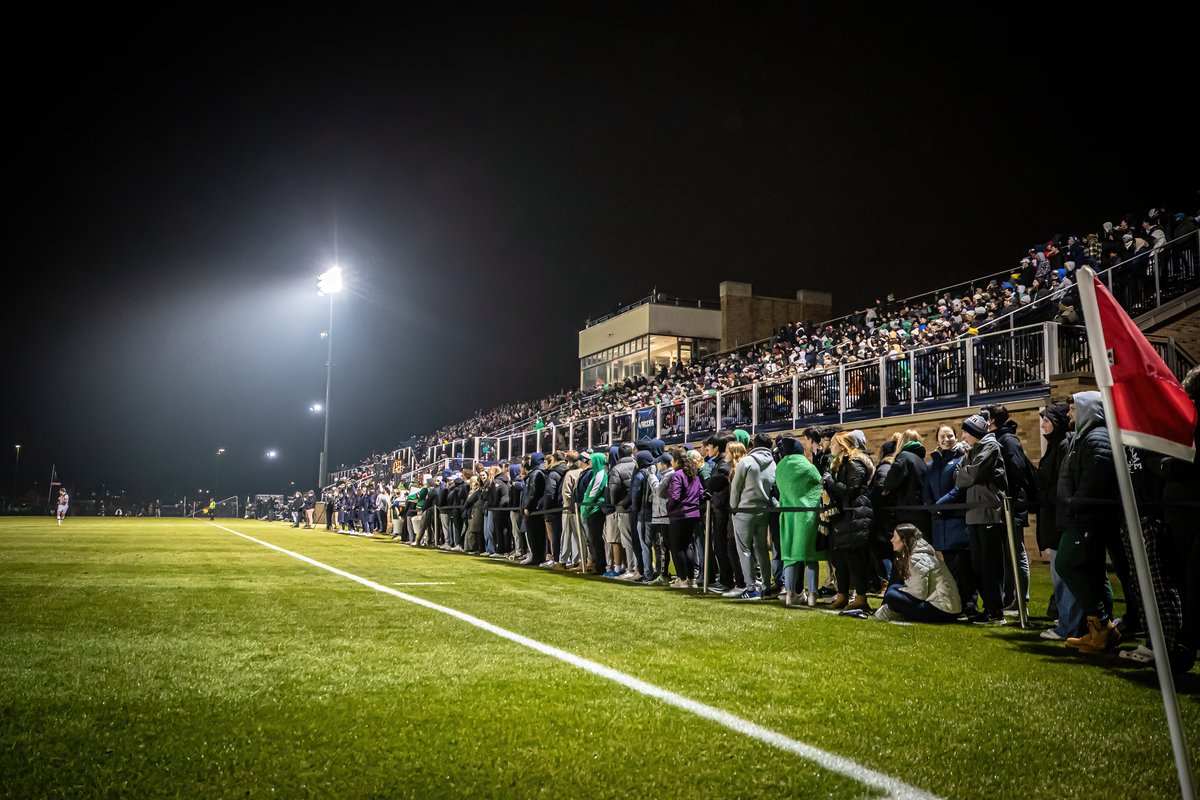 NDMenSoccer's tweet photo. “I think it was the best soccer crowd in the history of this program and it is a big reason why we are going to the College Cup.” - ND Head Coach Chad Riley

#GoIrish☘️ https://t.co/SjN5ke9HYg