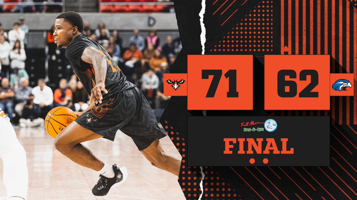 FINAL SCORE

Back in the W column ☑️

📊:
Robinson - 23p/6r/8a
Rhodes - 17p/3r/1a/1s/1b
Whitney - 13p/13r/4a
Tucker - 10p/8r/2s/1b

#WeAreAUM